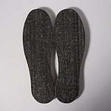 Стельки для обуви «Мягкий след», утеплённые, универсальные, 36-46 р-р, пара, цвет чёрный, фото 2