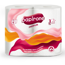 Туалетная бумага «Papirone» по 4 шт.