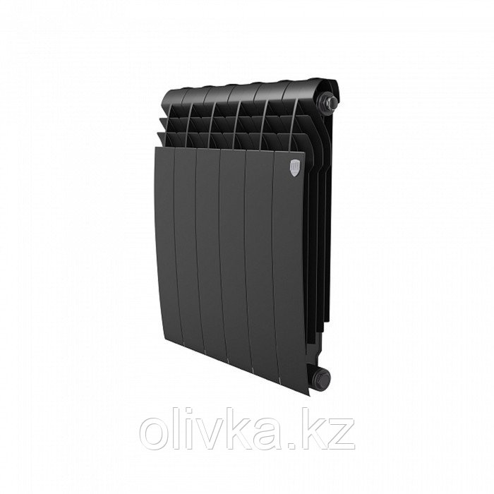 Радиатор биметаллический Royal Thermo BiLiner new/Noir Sable, 500 x 80 мм, 6 секций, черный - фото 1 - id-p105777237