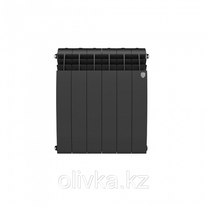 Радиатор биметаллический Royal Thermo BiLiner new/Noir Sable, 500 x 80 мм, 6 секций, черный - фото 2 - id-p105777237