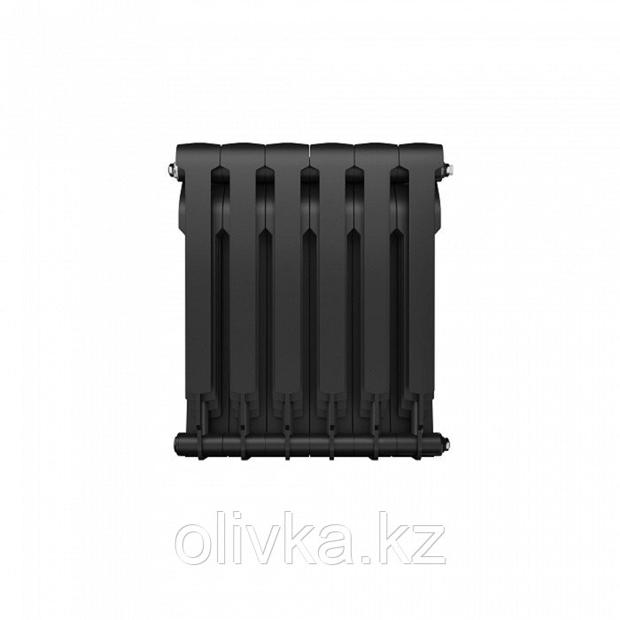 Радиатор биметаллический Royal Thermo BiLiner new/Noir Sable, 500 x 80 мм, 6 секций, черный - фото 3 - id-p105777237