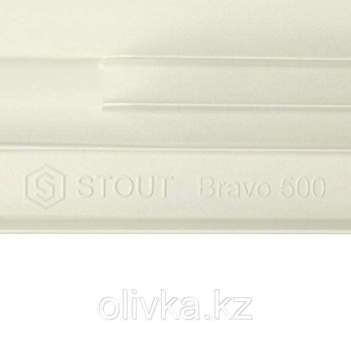 Радиатор алюминиевый STOUT Bravo, 500 х 80 мм, 8 секций, боковое подключение - фото 5 - id-p105780583