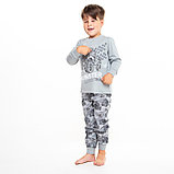 Пижама для мальчика, цвет серый, рост 122 см, фото 2