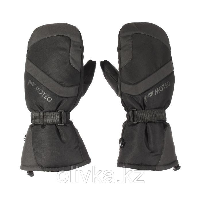 Зимние рукавицы "Бобер", размер XXL, чёрные, серые - фото 1 - id-p105779849