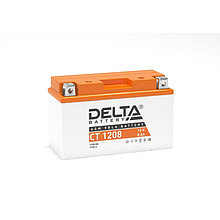 Аккумуляторная батарея Delta СТ1208 (YT7B-BS, YT7B-4, YT9B-BS)12V, 8 Ач прямая(+ -)