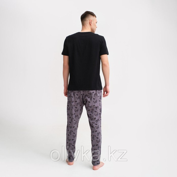 Пижама мужская KAFTAN "Не хватает" р.56, черный/серый - фото 3 - id-p105783745