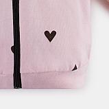 Комплект: толстовка и брюки Крошка Я "Сердечки", розовый, рост 68-74 см, фото 4