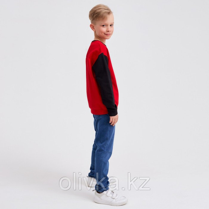 Джемпер для мальчика MINAKU: Casual Collection KIDS цвет красный, рост 110 - фото 2 - id-p105783755