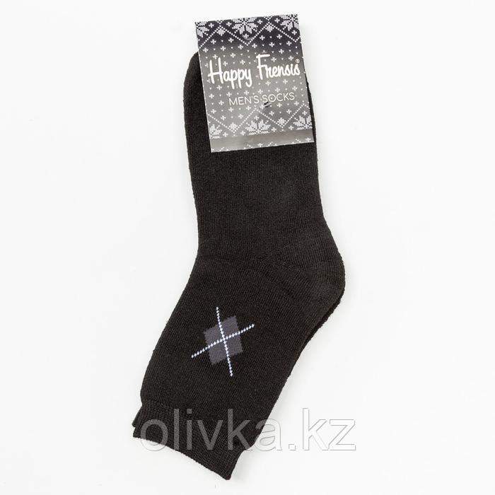 Носки мужские махровые, цвет чёрный, размер 25-27 - фото 4 - id-p105779115