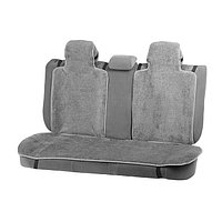 Накидки на заднее сиденье, нат. шерсть, 135 х 55 и 75 х 55 см, серый, набор 3 шт