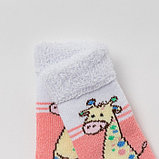 Носки детские махровые «Жираф», цвет светло-персиковый, размер 7-8, фото 2