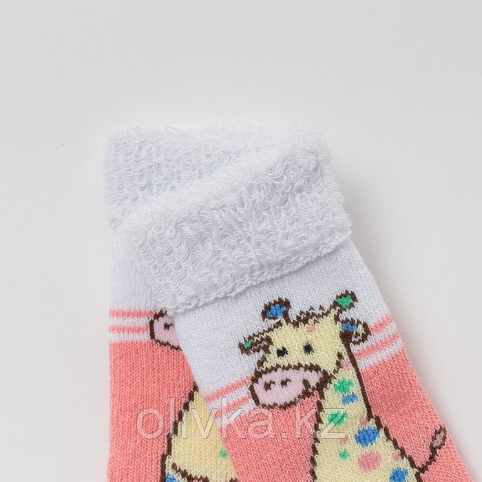 Носки детские махровые «Жираф», цвет светло-персиковый, размер 7-8 - фото 2 - id-p105779947