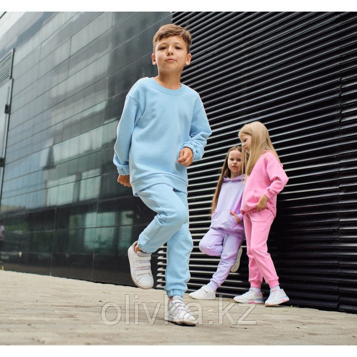 Костюм детский (свитшот, брюки) KAFTAN "Basic line", размер 30 (98-104), цвет голубой - фото 9 - id-p105783813
