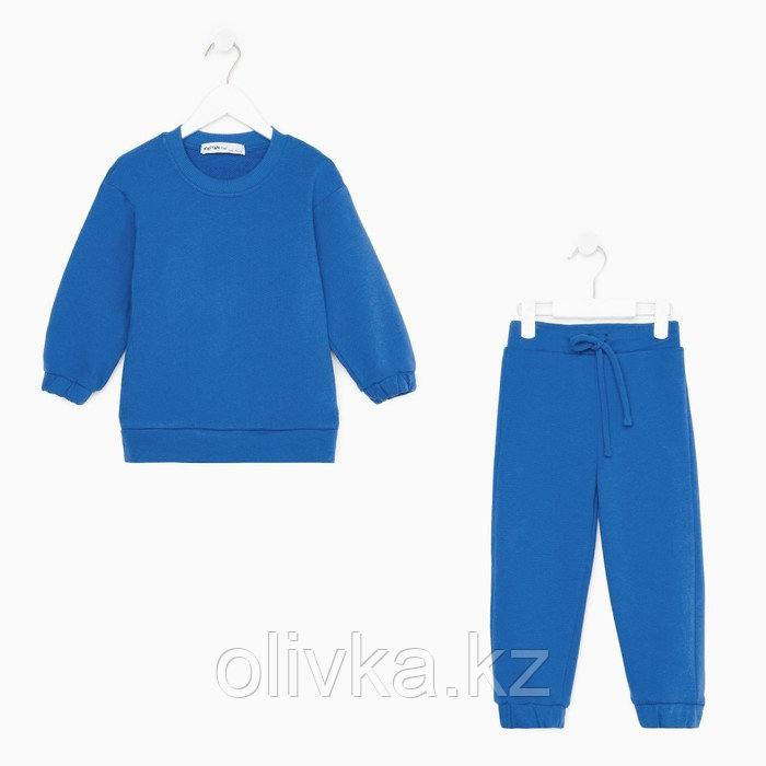 Костюм детский (свитшот, брюки) KAFTAN "Basic line", размер 36 (134-140), цвет синий - фото 7 - id-p105783814