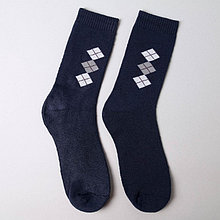Носки мужские махровые, цвет тёмно-синий, размер 25-27