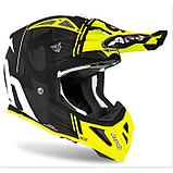 Шлем кроссовый AVIATOR ACE, матовый, размер L, чёрный, жёлтый, фото 2