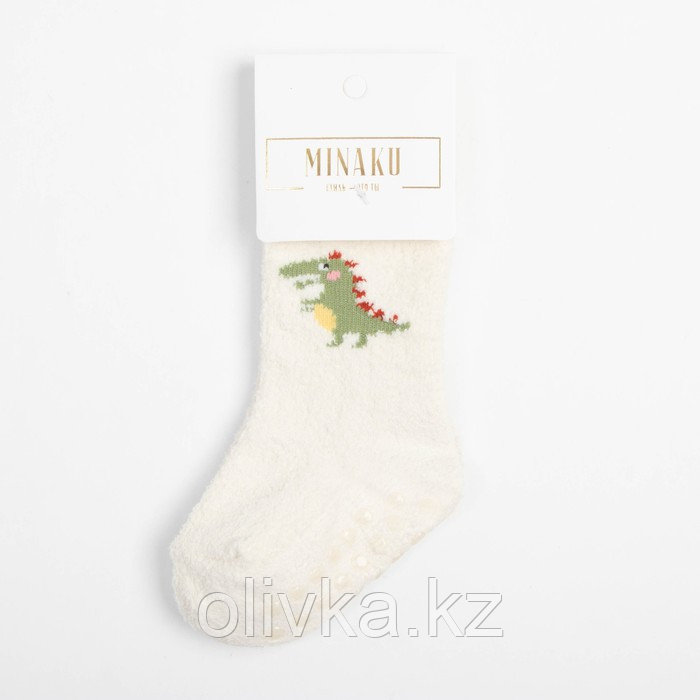 Носки детские махровые со стопперами MINAKU, цвет белый, размер 10-12 см - фото 4 - id-p105783860