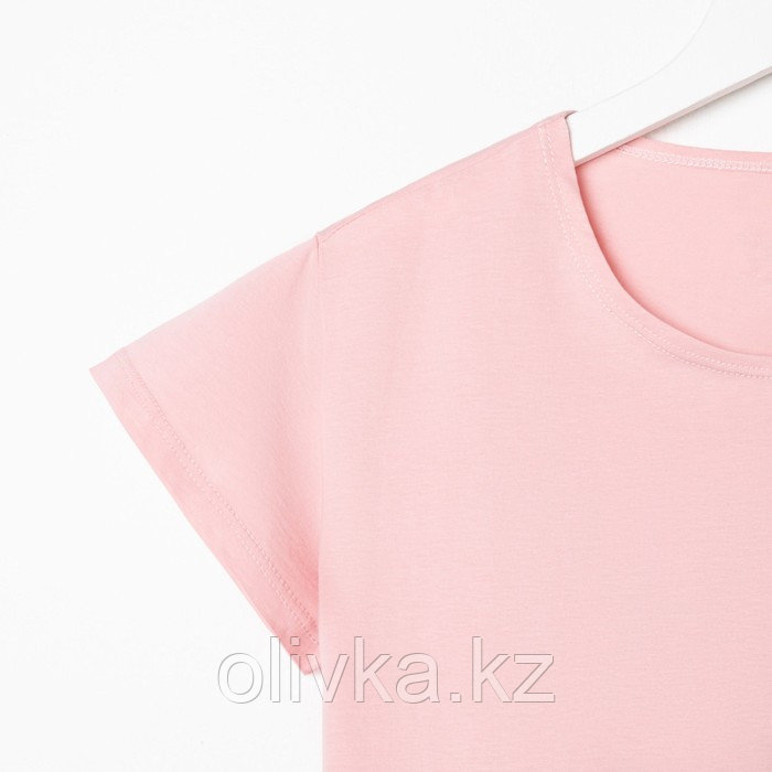 Пижама женская (футболка и брюки) KAFTAN "Basic" размер 40-42, цвет розовый - фото 8 - id-p105783021
