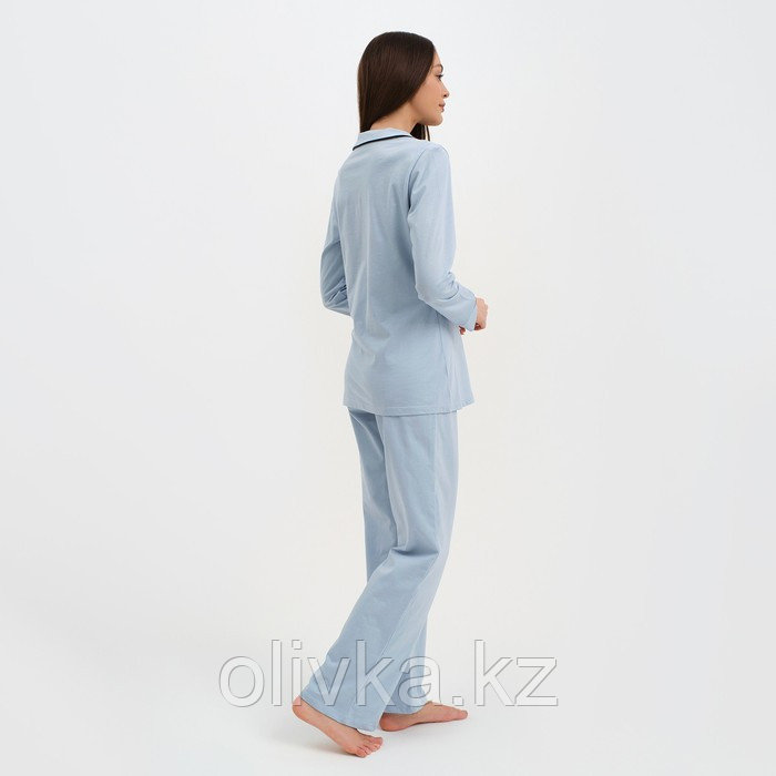 Пижама женская (рубашка и брюки) KAFTAN Love размер 40-42, цвет голубой - фото 2 - id-p105783878