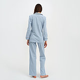 Пижама женская (рубашка и брюки) KAFTAN Love размер 40-42, цвет голубой, фото 3