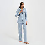 Пижама женская (рубашка и брюки) KAFTAN Love размер 40-42, цвет голубой, фото 4