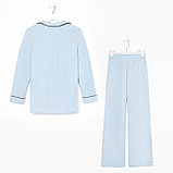 Пижама женская (рубашка и брюки) KAFTAN Love размер 40-42, цвет голубой, фото 10