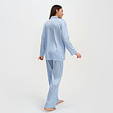 Пижама женская (рубашка и брюки) KAFTAN "Треугольники" цвет голубой, размер 48-50, фото 2