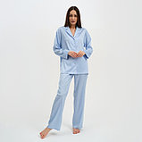 Пижама женская (рубашка и брюки) KAFTAN "Треугольники" цвет голубой, размер 48-50, фото 4