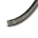Уплотнитель щеточный самоклеящийся ТУНДРА, 7х8 мм, серый, 10 м., фото 2