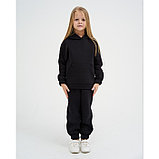 Костюм детский с начёсом (толстовка, брюки) KAFTAN "Basic line" р.30 (98-104), чёрный, фото 9