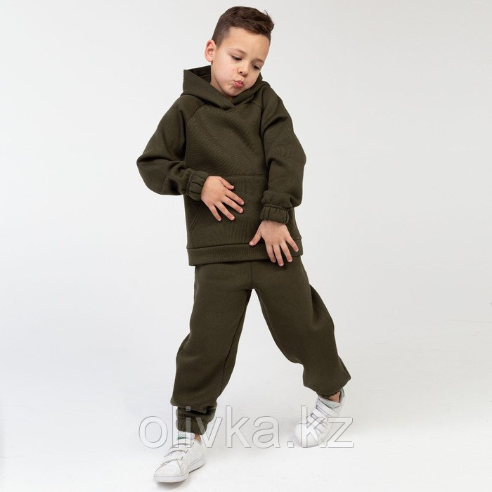 Костюм детский (толстовка, брюки) KAFTAN "Basic line" размер 30 (98-104), хаки - фото 3 - id-p105783143