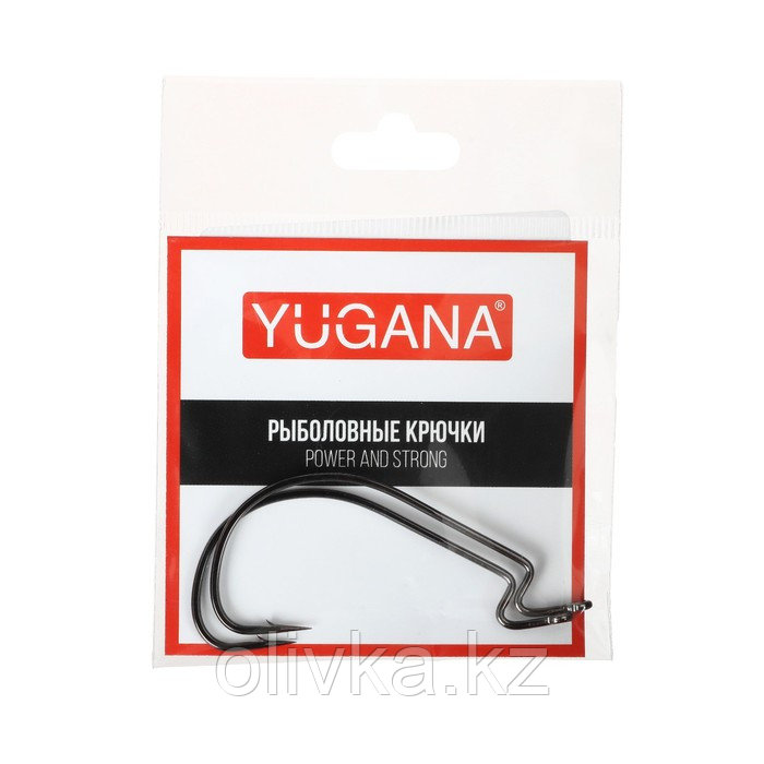 Крючки офсетные YUGANA Wide range worm, № 5/0, 2 шт. - фото 1 - id-p105784798