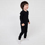 Термобельё детское (лонгслив, брюки), цвет чёрный, рост 146 см, фото 5