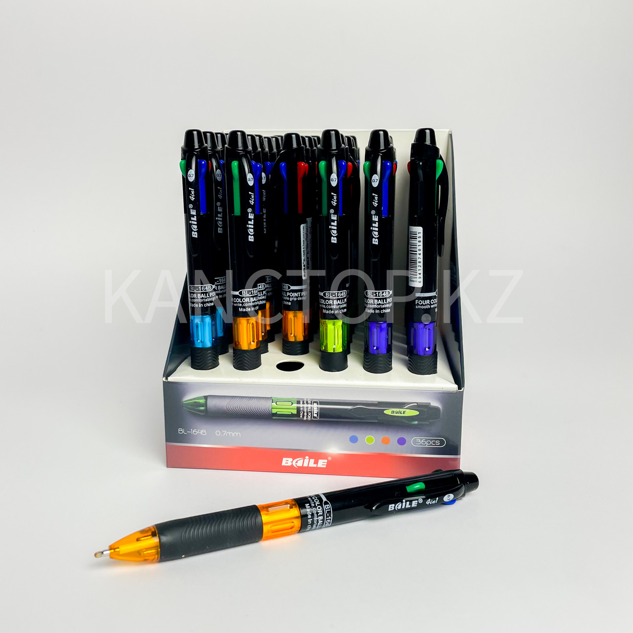 Ручка Шариковая полуавтомат четырехцветная BAILE 0.7мм