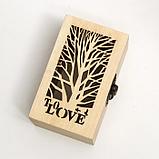 Шкатулка дерево для росписи To LOVE 6х10х5 см, фото 3