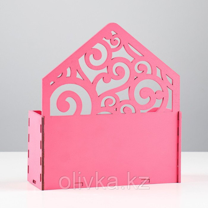Кашпо деревянное 18×6×20 см Конверт Радель "Дуновение", розовый Дарим Красиво - фото 3 - id-p90398287