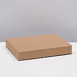 Коробка сборная без печати крышка-дно бурая без окна 26 х 21,5 х 4 см, фото 2