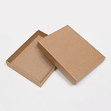 Коробка сборная без печати крышка-дно бурая без окна 26 х 21,5 х 4 см, фото 3