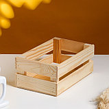 Кашпо деревянное 24.5×13.5×9 см "Двушка Лайт", двухреечное, натуральный Дарим Красиво, фото 2