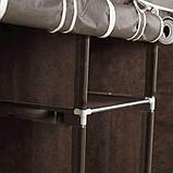 Шкаф для одежды каркасный тканевый на 3 секции Storage Wardrobe 88130 {130х45х175 см} (Бордовый), фото 9