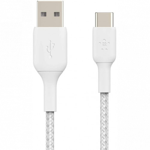 Кабель Belkin USB-A - USB-С BRAIDED 1m white CAB002BT1MWH - фото 1 - id-p105300996