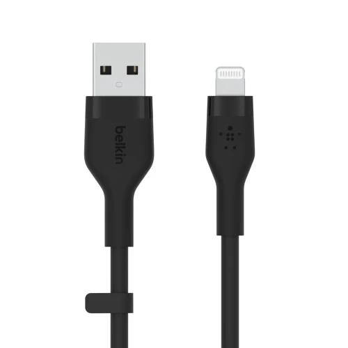 Кабель Belkin USB-A - Lightning SILICONE 1m Black CAA008BT1MBK