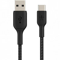 Кабель Belkin USB-A - USB-С BRAIDED 1m black CAB002BT1MBK