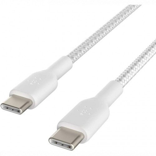 Кабель Belkin USB-С - USB-С BRAIDED 1m white CAB004BT1MWH