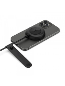 Беспроводное зарядное устройство Belkin Magnetic Portable iPhone Wireless Charger без ЗУ Black WIA005BTBK