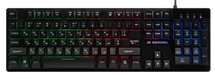 Клавиатура игровая 2E GAMING KG280 LED USB Black Ukr 2E-KG280UB - фото 1 - id-p105300702