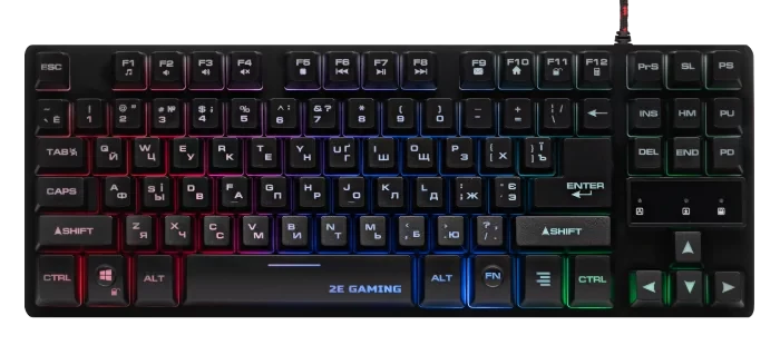 Клавиатура игровая 2E GAMING KG290 87 keys LED USB Black Ukr 2E-KG290UB - фото 1 - id-p105301610