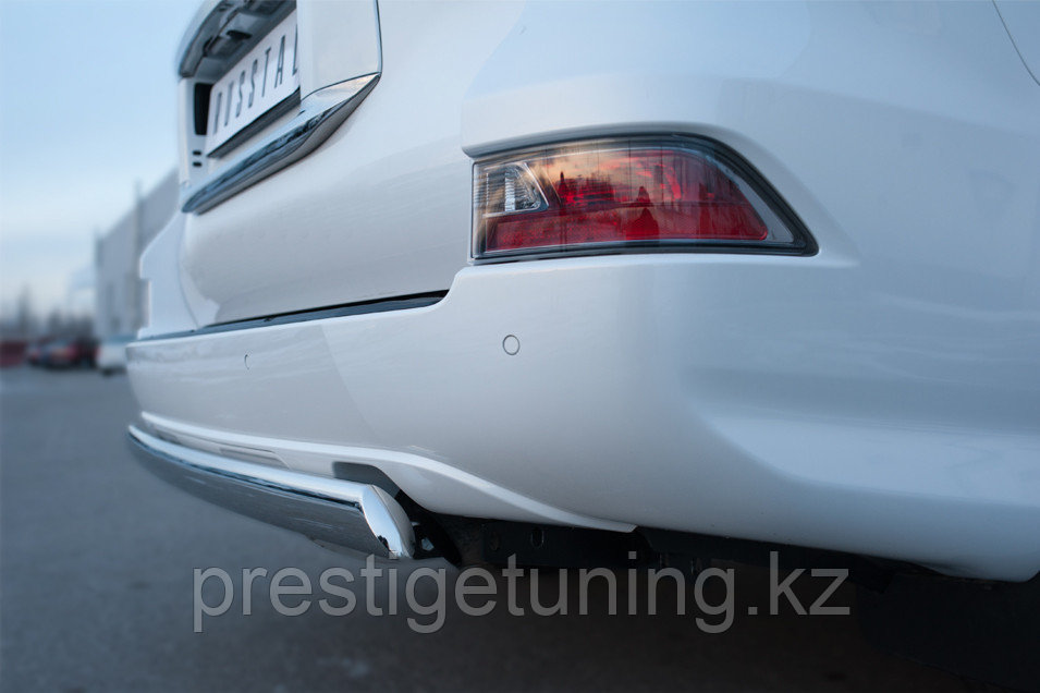 Защита заднего бампера d75х42 (дуга) Lexus GX460 2014-19 - фото 3 - id-p105795233