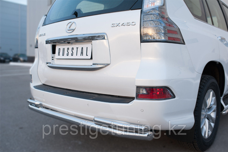 Защита заднего бампера d63 (секции) d42 (уголки) Lexus GX460 2014-19 - фото 4 - id-p105795311