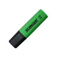 Маркер текстовой, 1-5мм, скошенный наконечник, зеленый Stanger